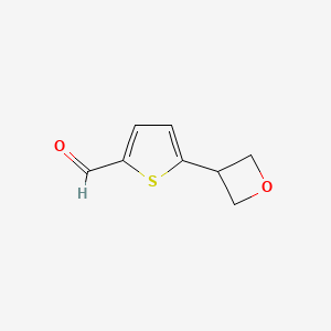 molecular formula C8H8O2S B11913728 5-(Oxetan-3-yl)thiophene-2-carbaldehyde 