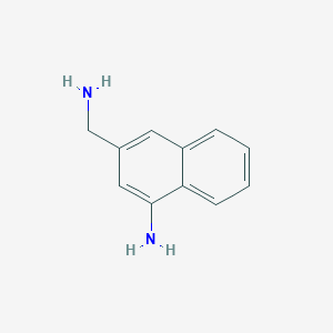 molecular formula C11H12N2 B11913744 3-(Aminomethyl)naphthalen-1-amine 