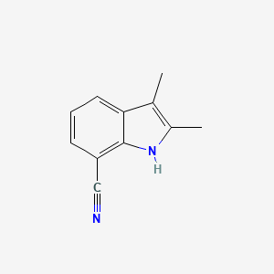 molecular formula C11H10N2 B11913767 2,3-Dimethyl-1H-indole-7-carbonitrile 