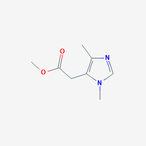 molecular formula C8H12N2O2 B11913778 Methyl 2-(1,4-dimethyl-1H-imidazol-5-yl)acetate 
