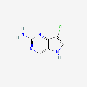 molecular formula C6H5ClN4 B11913784 7-Chloro-5H-pyrrolo[3,2-d]pyrimidin-2-amine 