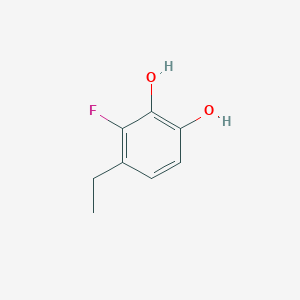 molecular formula C8H9FO2 B119138 4-Ethyl-3-fluorobenzene-1,2-diol CAS No. 158641-49-7
