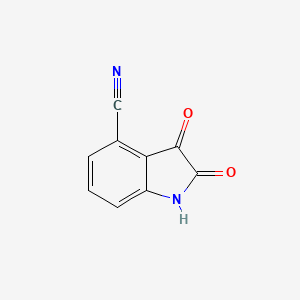 molecular formula C9H4N2O2 B11913817 2,3-Dioxoindoline-4-carbonitrile 