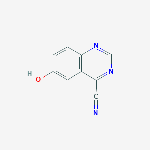 molecular formula C9H5N3O B11913842 6-Hydroxyquinazoline-4-carbonitrile 
