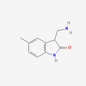 molecular formula C10H12N2O B11913864 3-(Aminomethyl)-5-methylindolin-2-one CAS No. 1071931-87-7