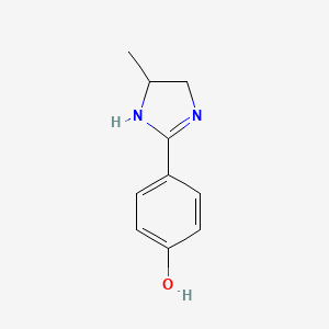 molecular formula C10H12N2O B11913867 4-(4-Methyl-4,5-dihydro-1H-imidazol-2-yl)phenol CAS No. 868260-15-5
