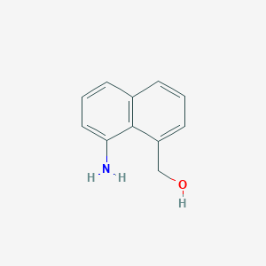 molecular formula C11H11NO B11913890 1-Aminonaphthalene-8-methanol 