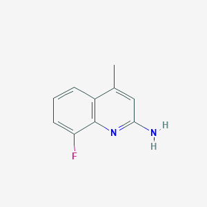 molecular formula C10H9FN2 B11913922 8-Fluoro-4-methylquinolin-2-amine CAS No. 1307239-66-2