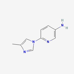 molecular formula C9H10N4 B11913969 6-(4-methyl-1H-imidazol-1-yl)pyridin-3-amine 