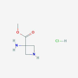 molecular formula C5H11ClN2O2 B11913971 Methyl 3-aminoazetidine-3-carboxylate hydrochloride CAS No. 1359656-99-7
