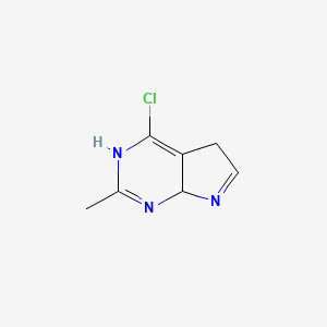 molecular formula C7H8ClN3 B11913972 4-Chloro-2-methyl-5,7a-dihydro-1H-pyrrolo[2,3-d]pyrimidine 