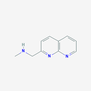 molecular formula C10H11N3 B11913980 N-methyl-1-(1,8-naphthyridin-2-yl)methanamine 