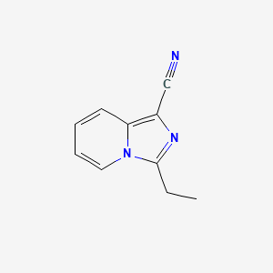 molecular formula C10H9N3 B11913987 3-Ethylimidazo[1,5-a]pyridine-1-carbonitrile 