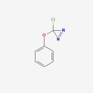 molecular formula C7H5ClN2O B11914013 3-Chloro-3-phenoxy-3H-diazirine CAS No. 82849-43-2
