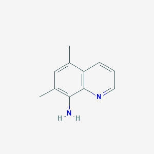 molecular formula C11H12N2 B11914092 5,7-Dimethylquinolin-8-amine 