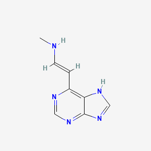 molecular formula C8H9N5 B11914142 (E)-N-Methyl-2-(9H-purin-6-yl)ethenamine 