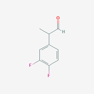 molecular formula C9H8F2O B11914243 2-(3,4-Difluorophenyl)propanal 