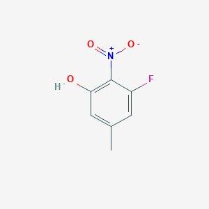 molecular formula C7H6FNO3 B11914258 3-Fluoro-5-methyl-2-nitrophenol 