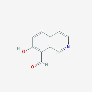 molecular formula C10H7NO2 B11914276 7-Hydroxyisoquinoline-8-carbaldehyde 