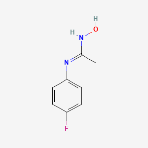 molecular formula C8H9FN2O B11914295 N-(4-Fluorophenyl)-N'-hydroxyacetimidamide 