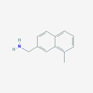 molecular formula C12H13N B11914303 2-(Aminomethyl)-8-methylnaphthalene 