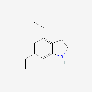 molecular formula C12H17N B11914360 4,6-Diethylindoline CAS No. 288458-59-3