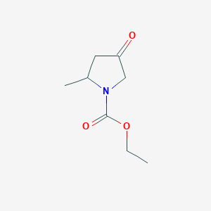 molecular formula C8H13NO3 B11914395 Ethyl 2-methyl-4-oxopyrrolidine-1-carboxylate 