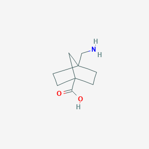 molecular formula C9H15NO2 B11914483 4-(Aminomethyl)bicyclo[2.2.1]heptane-1-carboxylic acid 