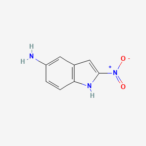 molecular formula C8H7N3O2 B11914490 2-Nitro-1H-indol-5-amine CAS No. 128701-67-7