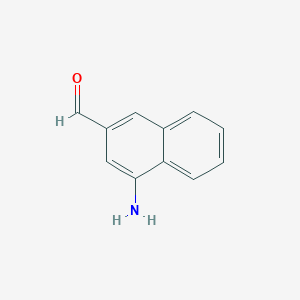 molecular formula C11H9NO B11914491 1-Aminonaphthalene-3-carboxaldehyde 