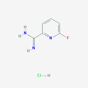molecular formula C6H7ClFN3 B11914529 6-Fluoropicolinimidamide hydrochloride CAS No. 1179360-39-4