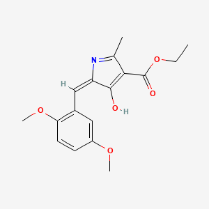 molecular formula C17H19NO5 B1191456 ethyl (5E)-5-(2,5-dimethoxybenzylidene)-2-methyl-4-oxo-4,5-dihydro-1H-pyrrole-3-carboxylate 
