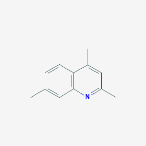 molecular formula C12H13N B11914665 2,4,7-Trimethylquinoline CAS No. 71633-43-7