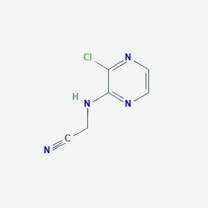 molecular formula C6H5ClN4 B11914672 2-((3-Chloropyrazin-2-yl)amino)acetonitrile 