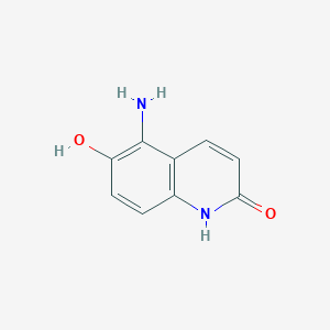 molecular formula C9H8N2O2 B11914714 5-Amino-6-hydroxyquinolin-2(1H)-one 