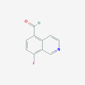 molecular formula C10H6FNO B11914763 8-Fluoroisoquinoline-5-carbaldehyde 