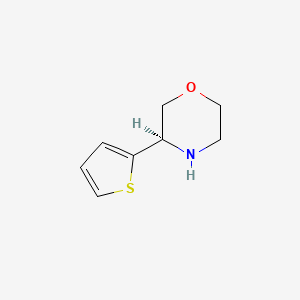 molecular formula C8H11NOS B11914795 (R)-3-(Thiophen-2-yl)morpholine 