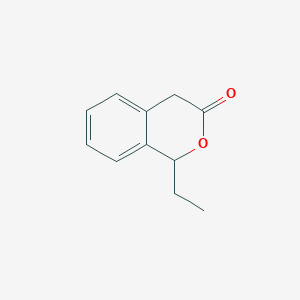 molecular formula C11H12O2 B11914836 1-Ethyl-1,4-dihydro-3H-2-benzopyran-3-one CAS No. 61923-73-7
