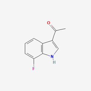 molecular formula C10H8FNO B11914901 1-(7-Fluoro-1H-indol-3-yl)ethanone 
