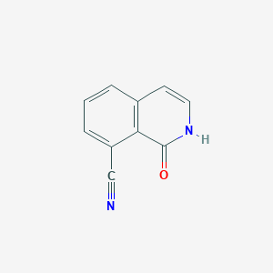 molecular formula C10H6N2O B11914908 1-Hydroxyisoquinoline-8-carbonitrile 