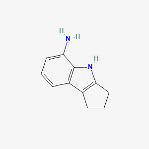 molecular formula C11H12N2 B11914953 1,2,3,4-Tetrahydrocyclopenta[b]indol-5-amine 
