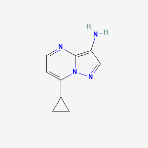 molecular formula C9H10N4 B11914963 7-Cyclopropylpyrazolo[1,5-a]pyrimidin-3-amine 