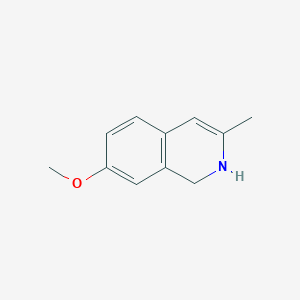 molecular formula C11H13NO B11914990 7-Methoxy-3-methyl-1,2-dihydroisoquinoline 