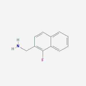 molecular formula C11H10FN B11914996 2-(Aminomethyl)-1-fluoronaphthalene CAS No. 1261453-95-5