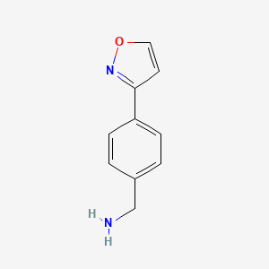 molecular formula C10H10N2O B11915018 (4-(Isoxazol-3-yl)phenyl)methanamine 