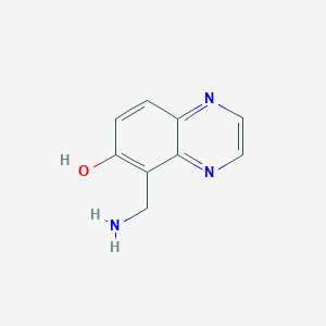 molecular formula C9H9N3O B11915037 5-(Aminomethyl)quinoxalin-6-ol 