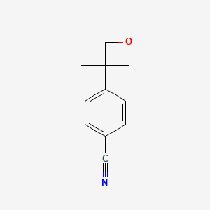 molecular formula C11H11NO B11915045 4-(3-Methyloxetan-3-yl)benzonitrile 