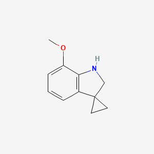molecular formula C11H13NO B11915098 7'-Methoxyspiro[cyclopropane-1,3'-indoline] 