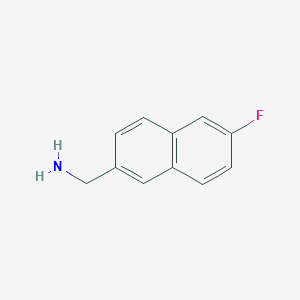 molecular formula C11H10FN B11915100 2-(Aminomethyl)-6-fluoronaphthalene 