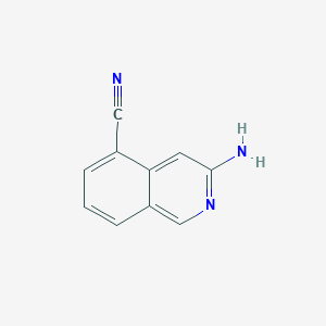 molecular formula C10H7N3 B11915102 3-Aminoisoquinoline-5-carbonitrile CAS No. 1337882-16-2